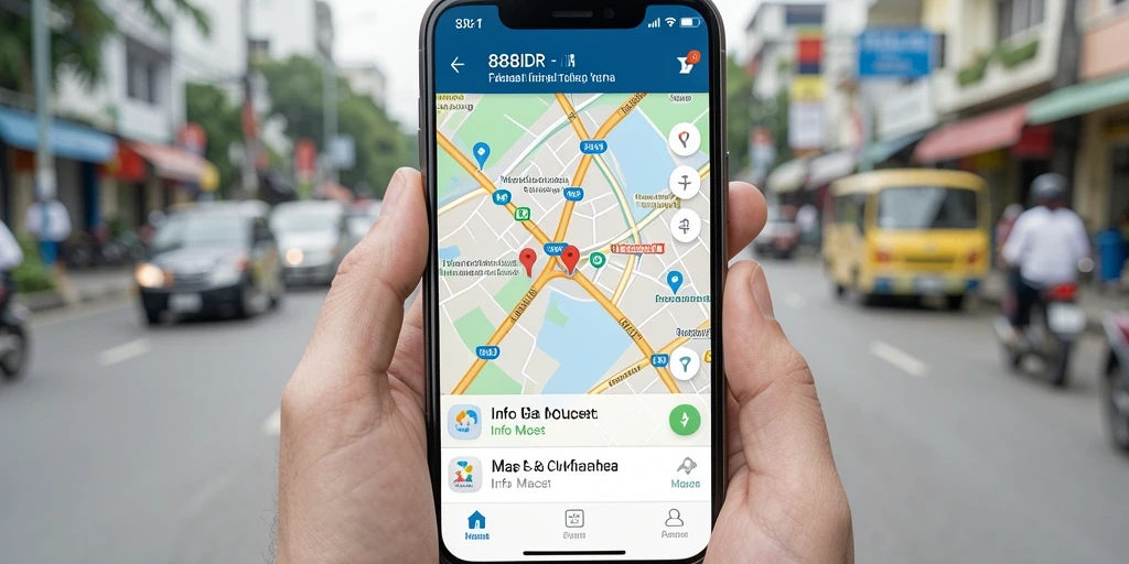 Tampilan antarmuka aplikasi Info Macet 888IDR yang mudah dipahami.