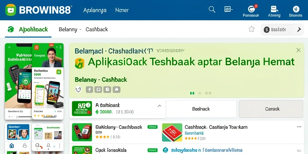 Tampilan antarmuka BROWIN88 dengan fitur cashback yang mudah diakses.