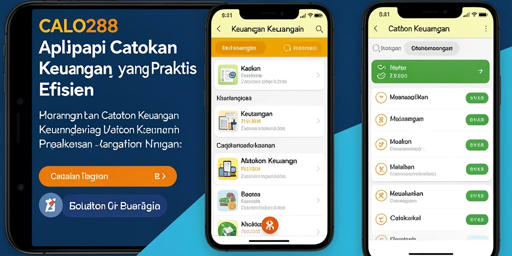 Tampilan antarmuka utama dari aplikasi Catatan Keuangan CALO288 yang menarik.