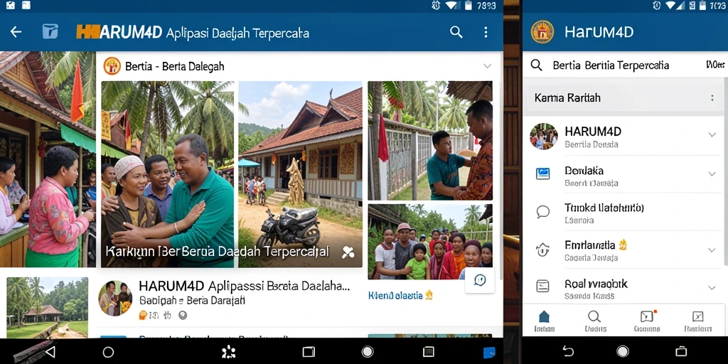 Tampilan antarmuka aplikasi HARUM4D yang user-friendly.