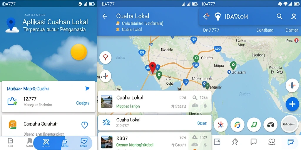 Tampilan antarmuka IDA777 yang informatif dan ramah pengguna untuk cuaca lokal.