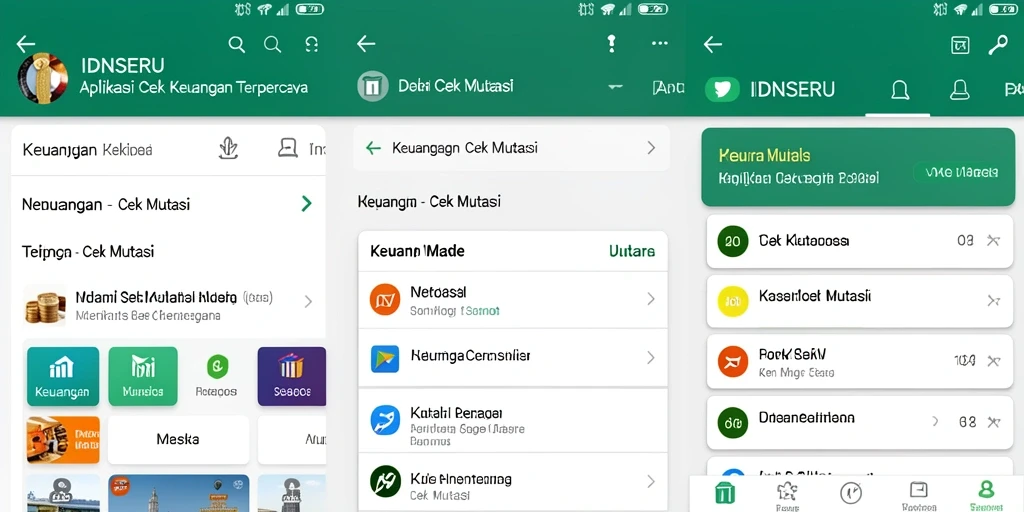 Tampilan antarmuka aplikasi IDNSERU untuk Cek Mutasi.