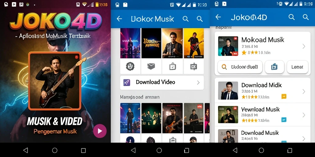 Tampilan antarmuka aplikasi JOKO4D untuk Download Musik yang menarik dan mudah digunakan.