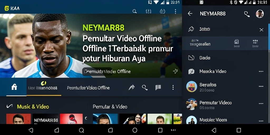 Antarmuka menarik dan fungsional dari NEYMAR88 untuk Pemutar Video Offline.