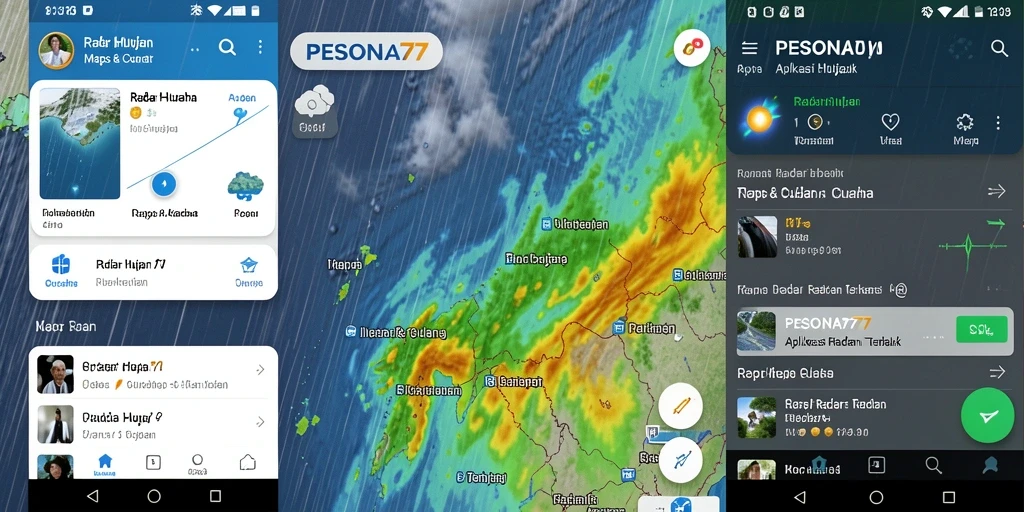Tampilan antarmuka PESONA77 menunjukkan laporan hujan yang akurat dan peta interaktif.