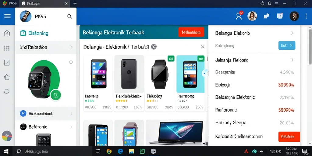 Tampilan antarmuka aplikasi PK95 yang modern dan intuitif.