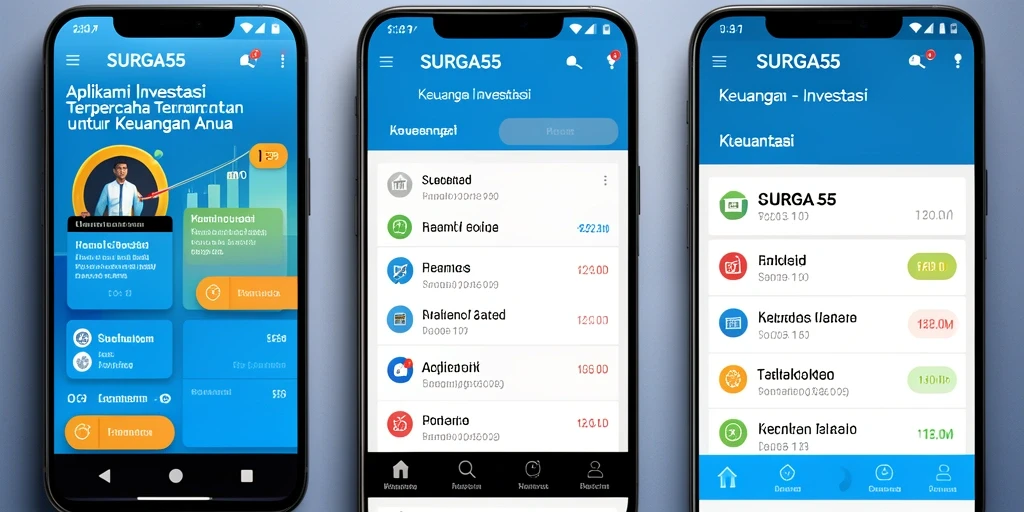 Tampilan antarmuka <strong>SURGA55</strong> yang intuitif untuk investasi lebih mudah.