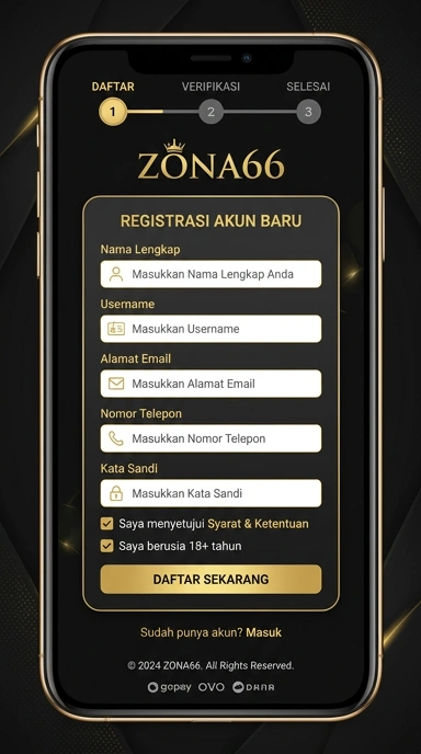 Buat Akun Baru di zona66 untuk Pengguna Android